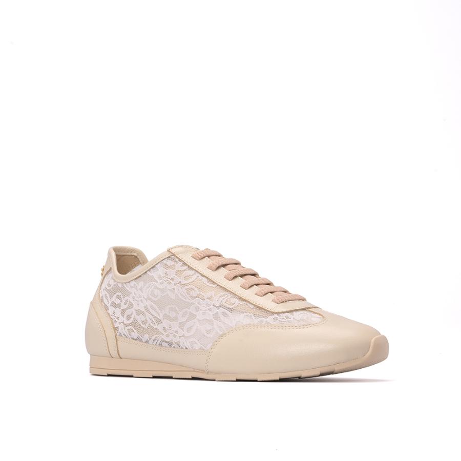 ZAPATILLA BEIGE CON ENCAJE
