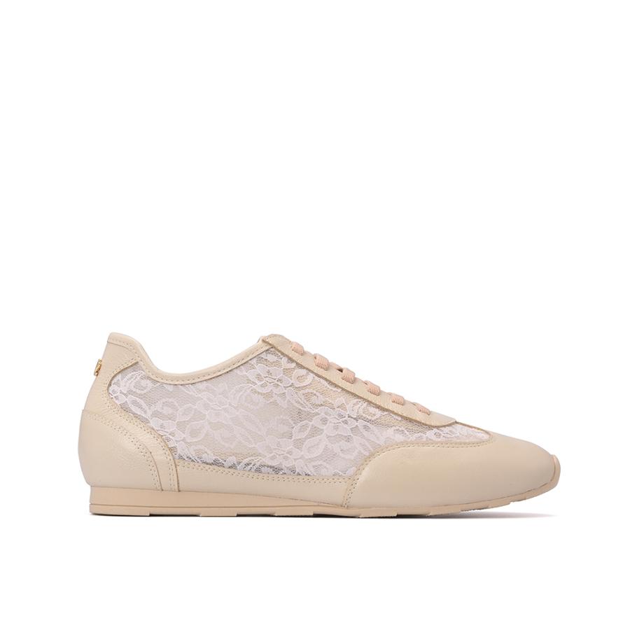 ZAPATILLA BEIGE CON ENCAJE