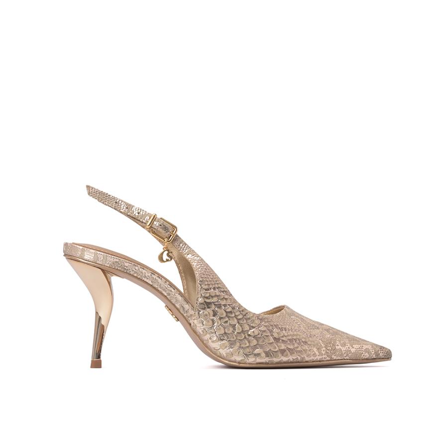 STILETTO DORADO CON TEXTURA