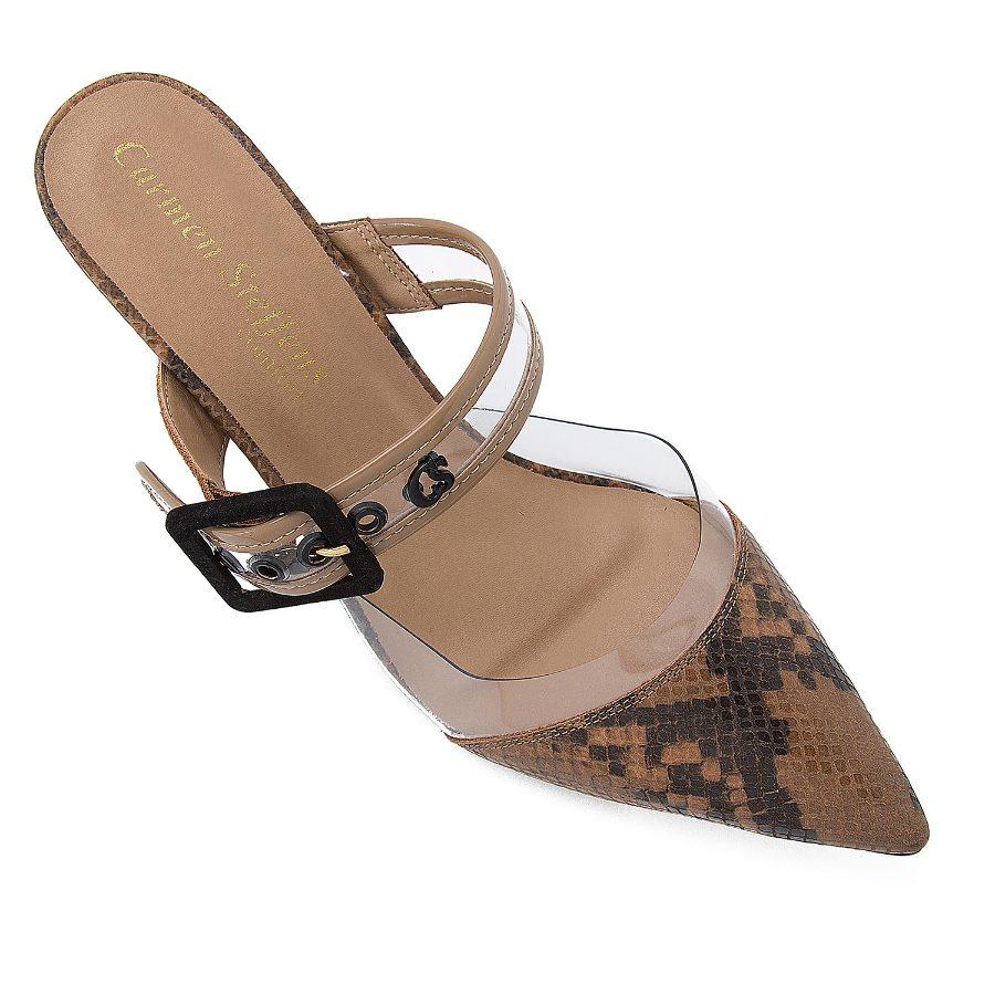 STILETTO ESTILO MULE CON HEBILLA