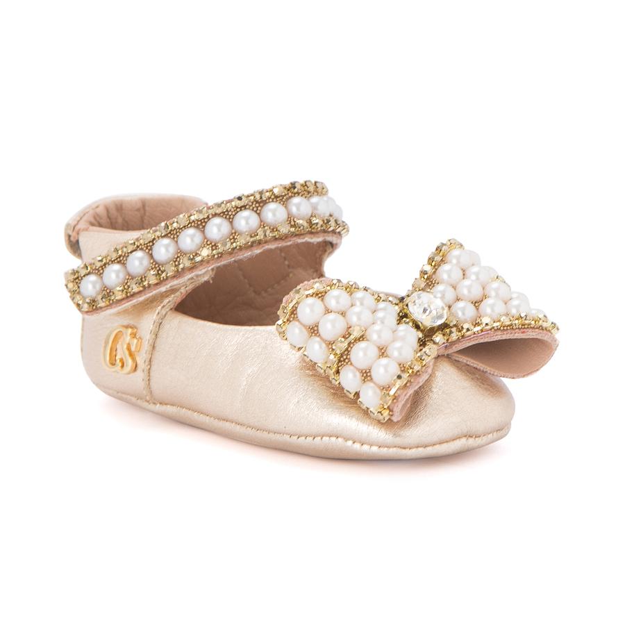 BALLERINA DORADA CON LAZO