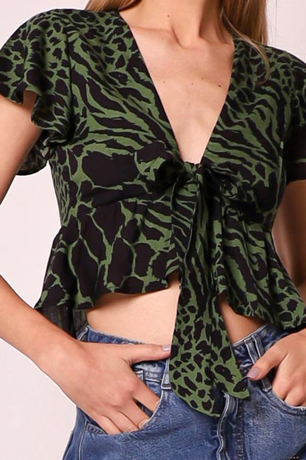 BLUSA CROPPED CON VOLADO CS YOUNG VERANO 2023