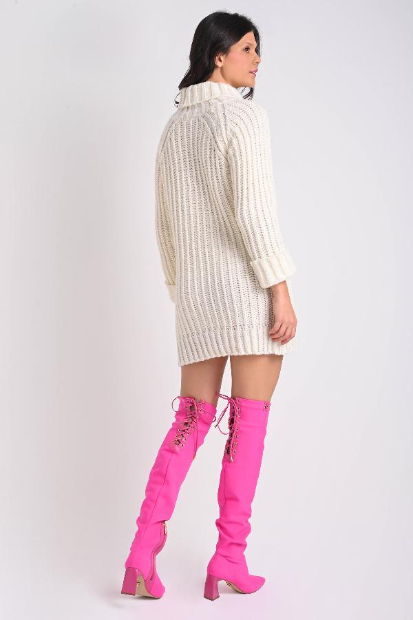 SUETER TEJIDO BEIGE CUELLO ALTO