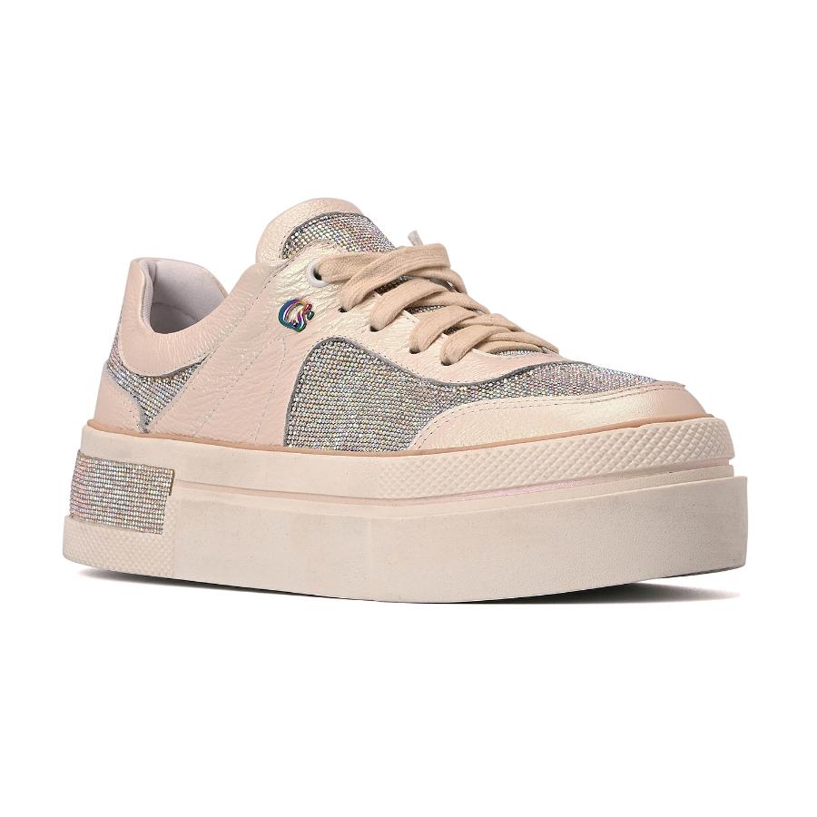 ZAPATILLA BLANCO TORNASOL CON BRILLO