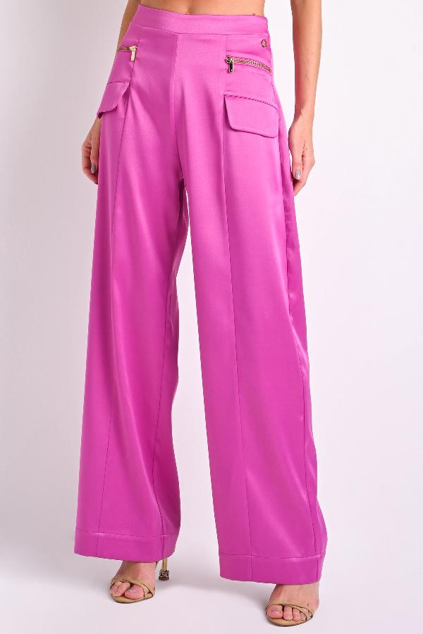 PANTALON MAGENTA CON BOLSILLO