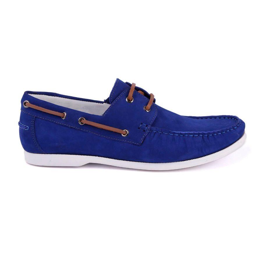 Mocasín azul con cordones