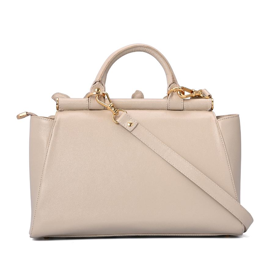 CARTERA BEIGE CON FLORES CS