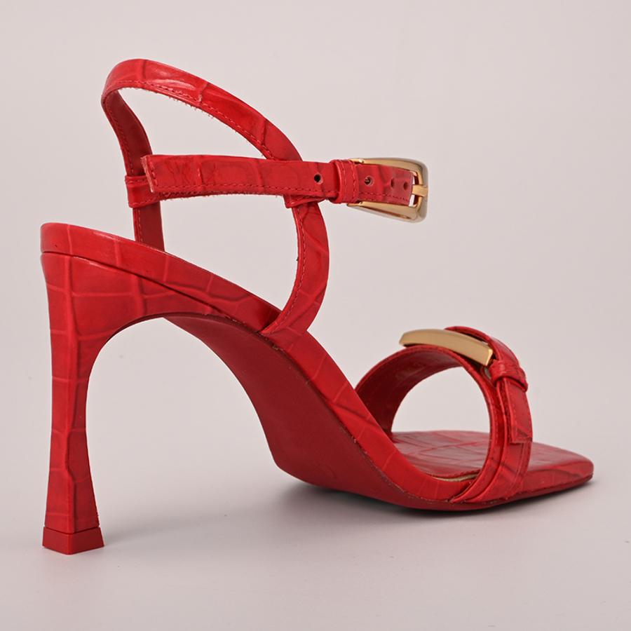 SANDALIA ROJA CON TEXTURA