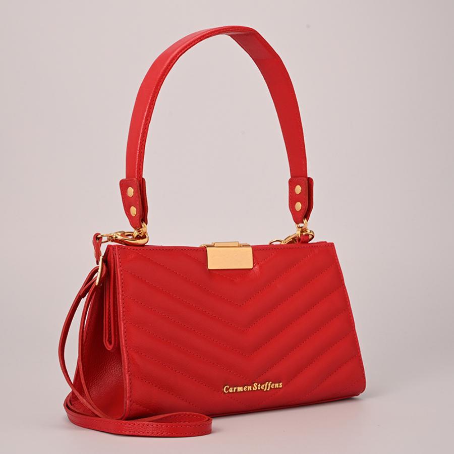 CARTERA ROJA CON TEXTURA