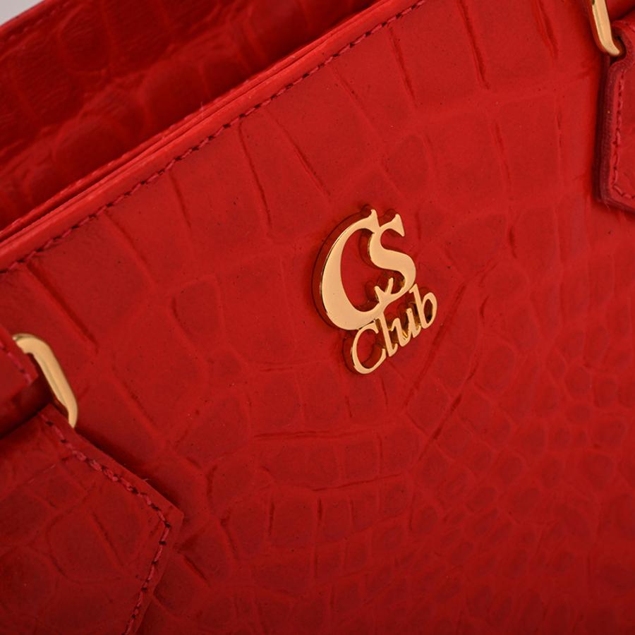 CARTERA ROJA CON TEXTURA  CS CLUB