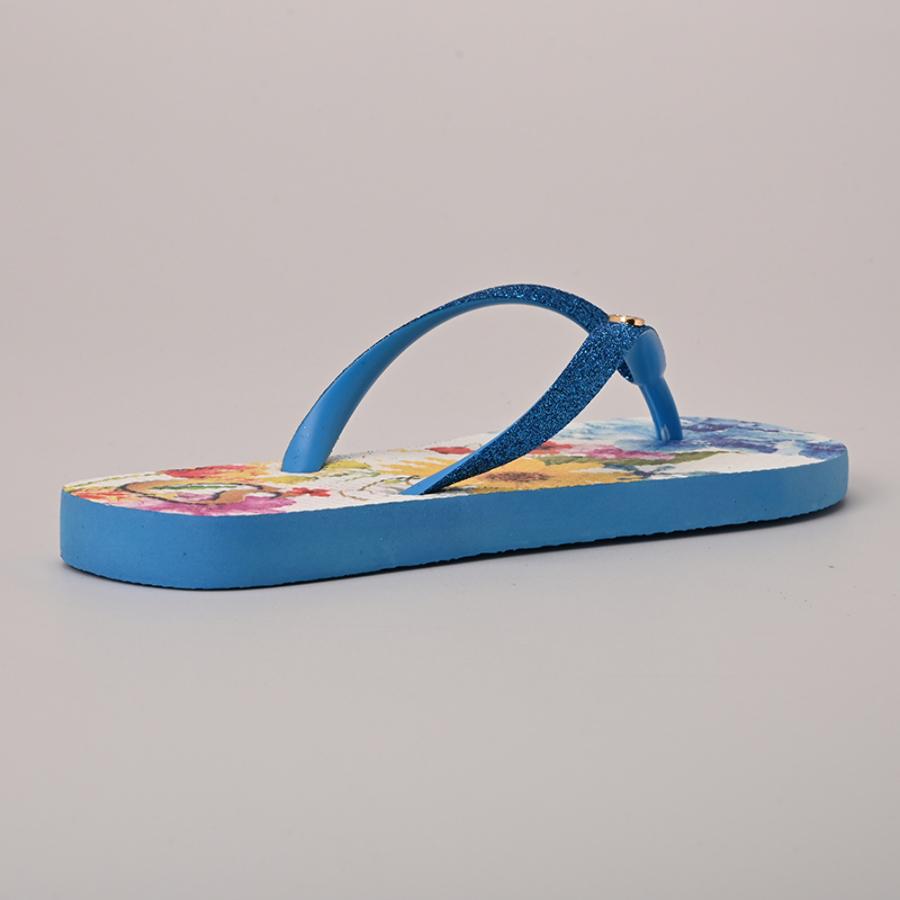 CHALA AZUL CON ESTAMPADO