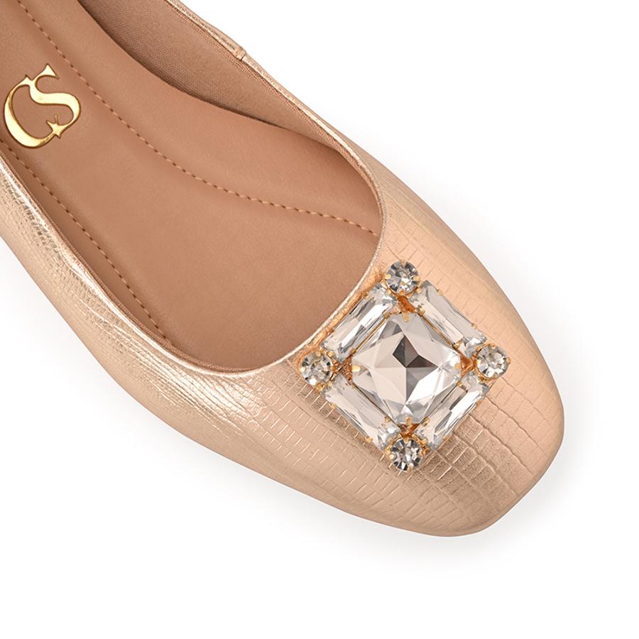 BALLERINA DORADA CON PEDRERIA