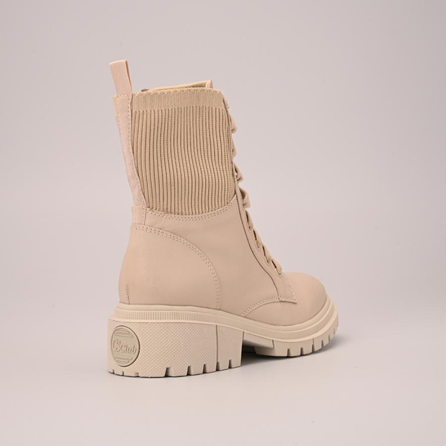 BOTIN OFF WHITE CON CORDONES