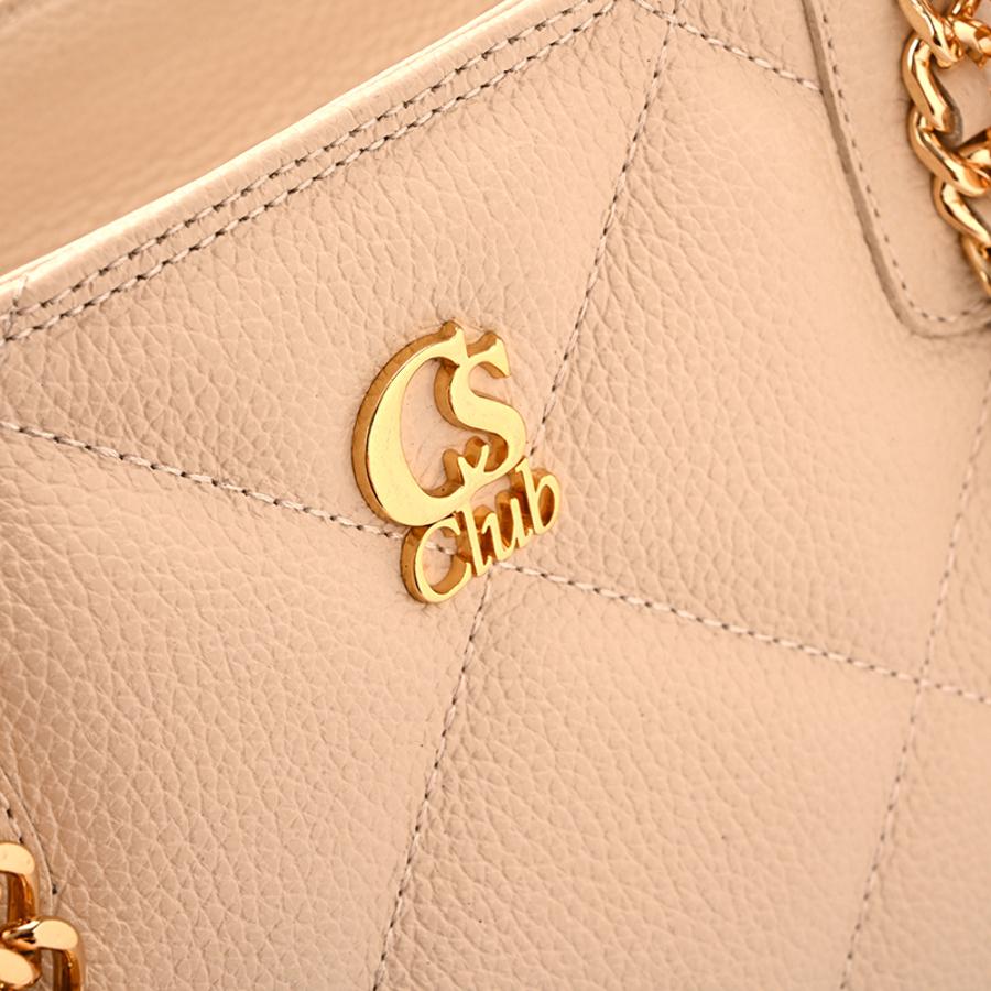 CARTERA BEIGE CON CADENAS CS CLUB