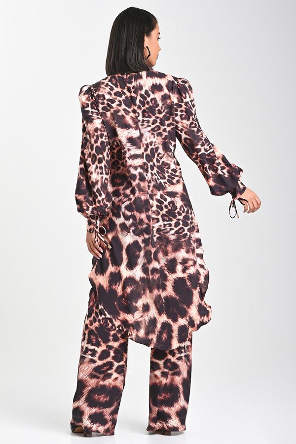 BLUSA ANIMAL PRINT MANGA PRINCESA