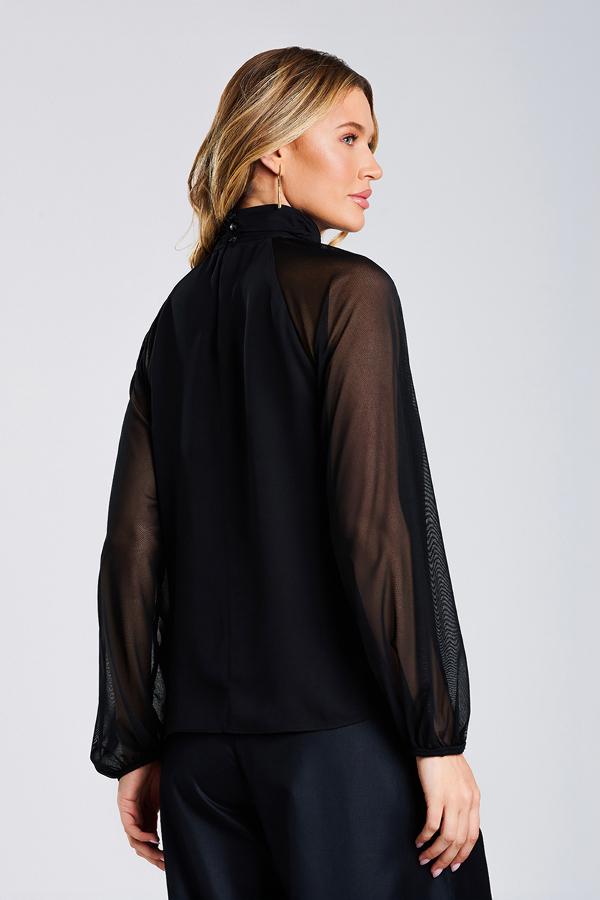 BLUSA MANGA CON TRANSPARENCIA