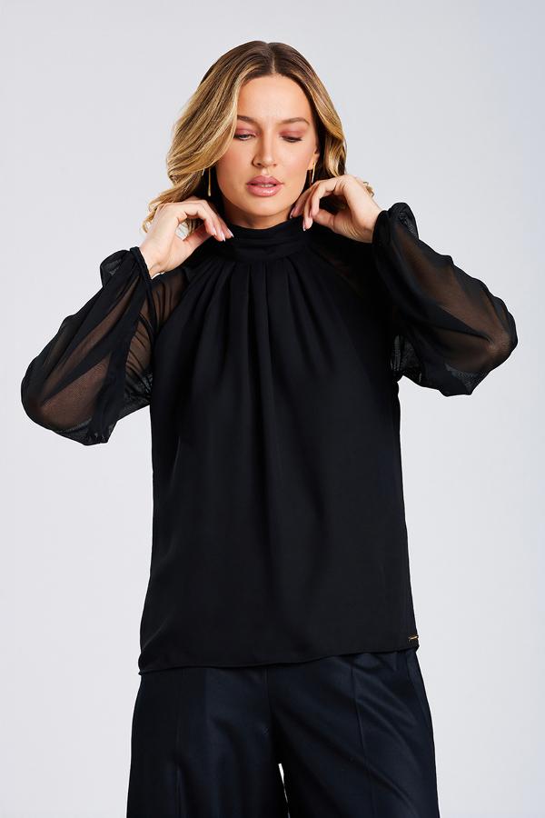 BLUSA MANGA CON TRANSPARENCIA