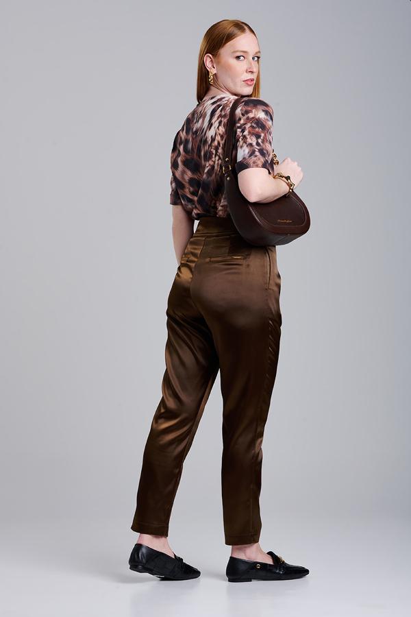 PANTALON SATINADO CON CINTURON