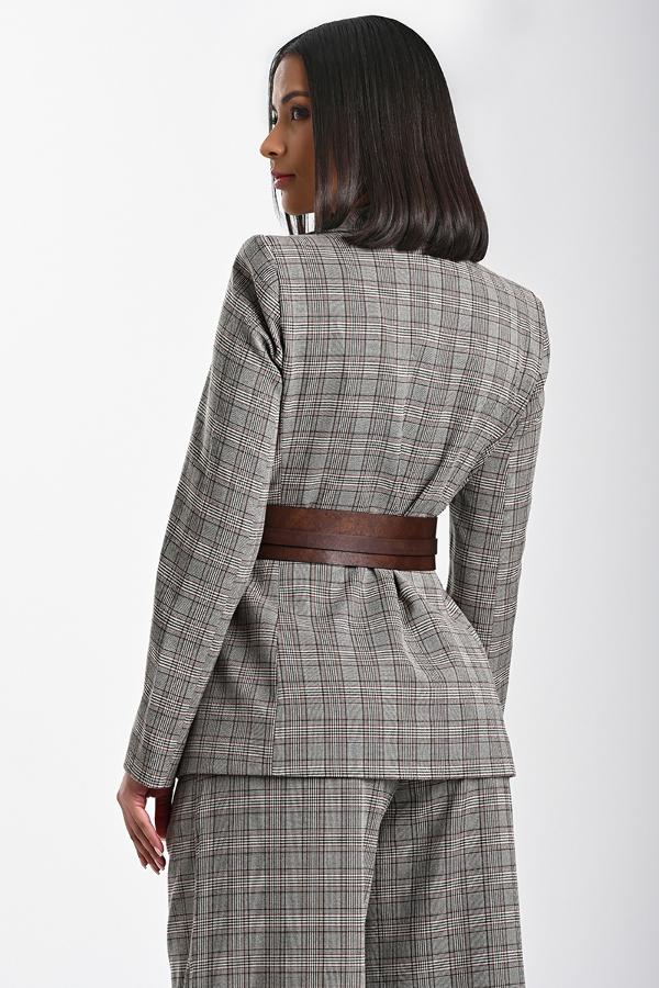 BLAZER CUADRILLE CON CINTURON