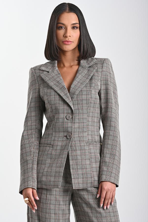 BLAZER CUADRILLE CON CINTURON