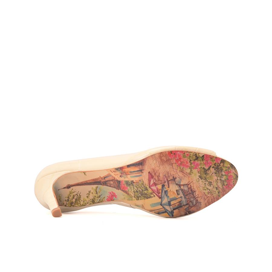 STILETTO BEIGE CON TEXTURA