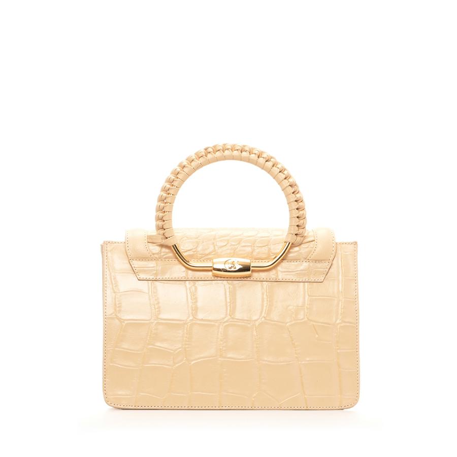 CARTERA BEIGE CON DISEÑO CS