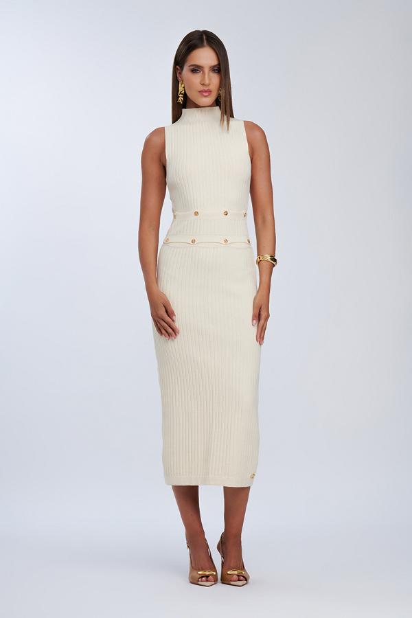 VESTIDO BEIGE TRICOT
