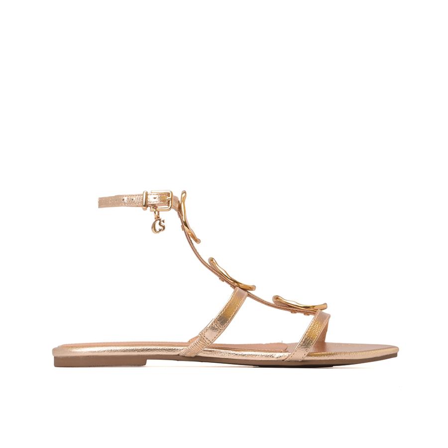 SANDALIA DORADA CON MEDALLAS