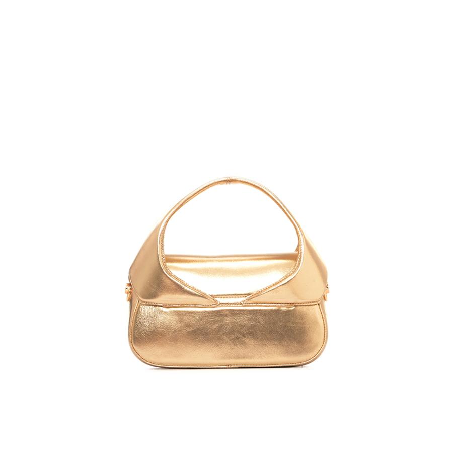 CARTERA DORADA CON DISEÑO LEOPARDO