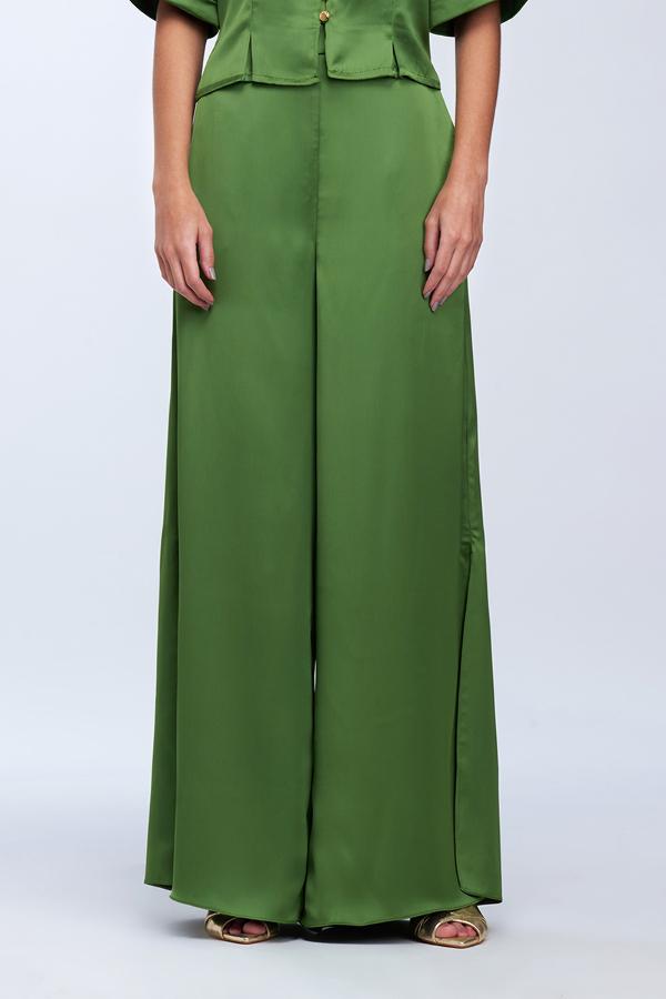 PALAZZO SATINADO CON ABERTURA