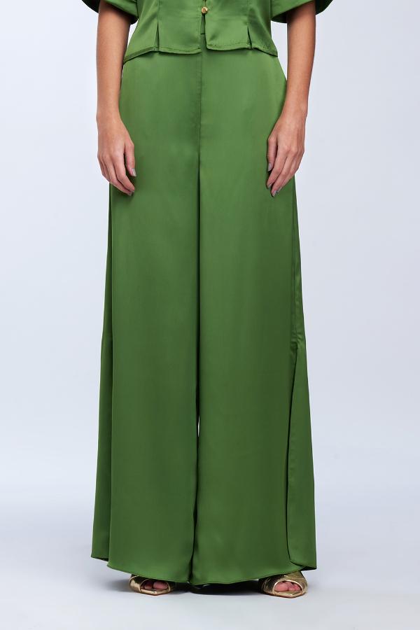 PALAZZO SATINADO CON ABERTURA