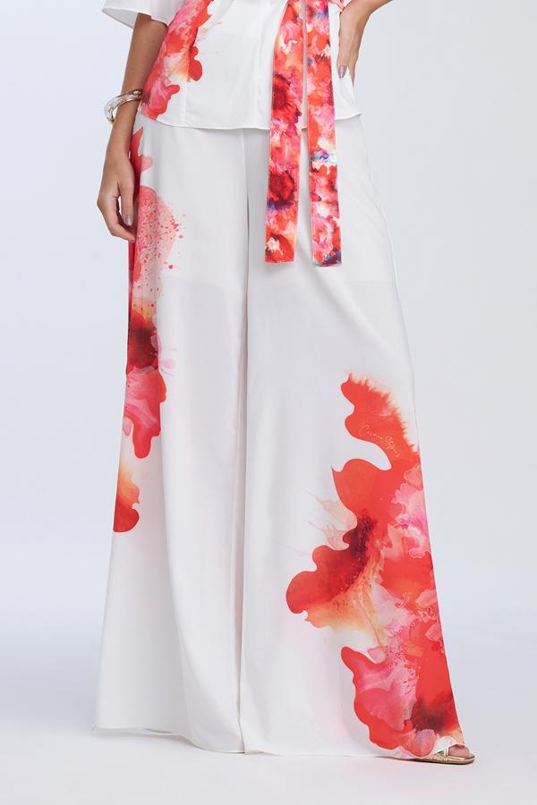 PALAZZO CON ESTAMPADO Y ABERTURA