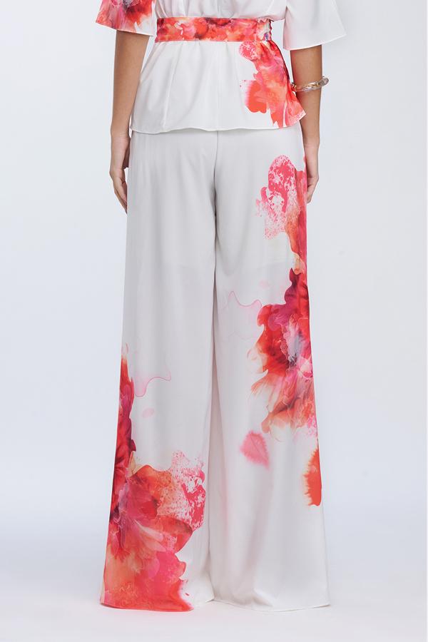 PALAZZO CON ESTAMPADO Y ABERTURA