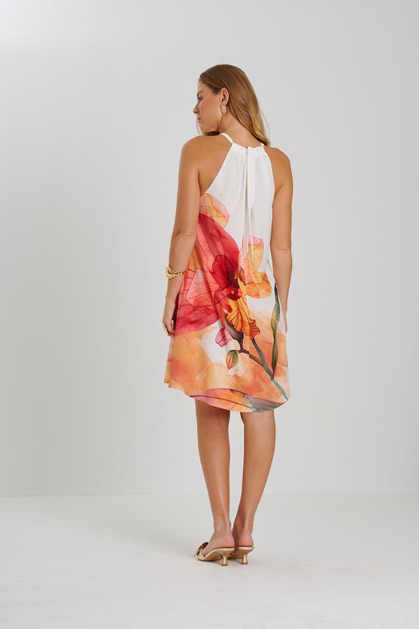 VESTIDO CORTO CON ESTAMPADO