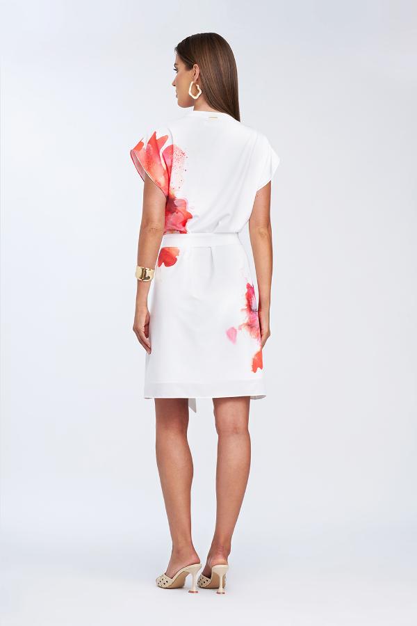 VESTIDO CUELLO V CON ESTAMPADO