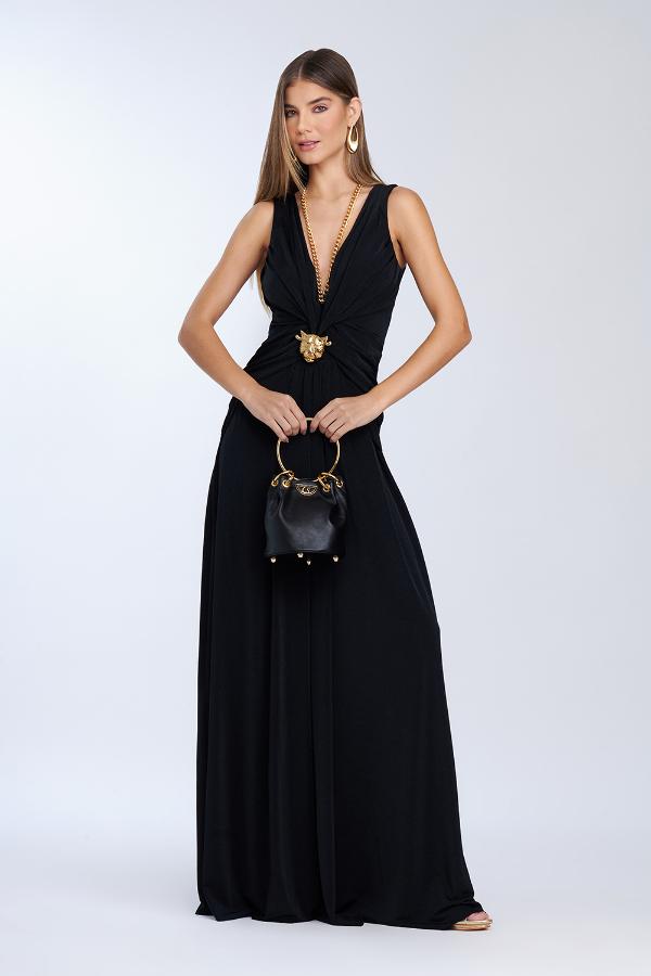 VESTIDO CON CADENA LEOPARDO