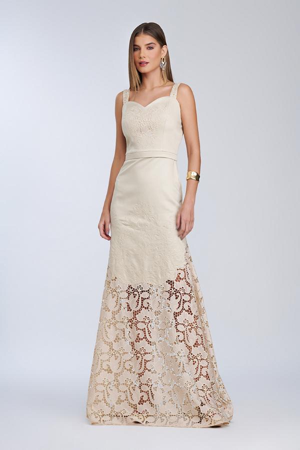 VESTIDO CON BORDADO FLOR