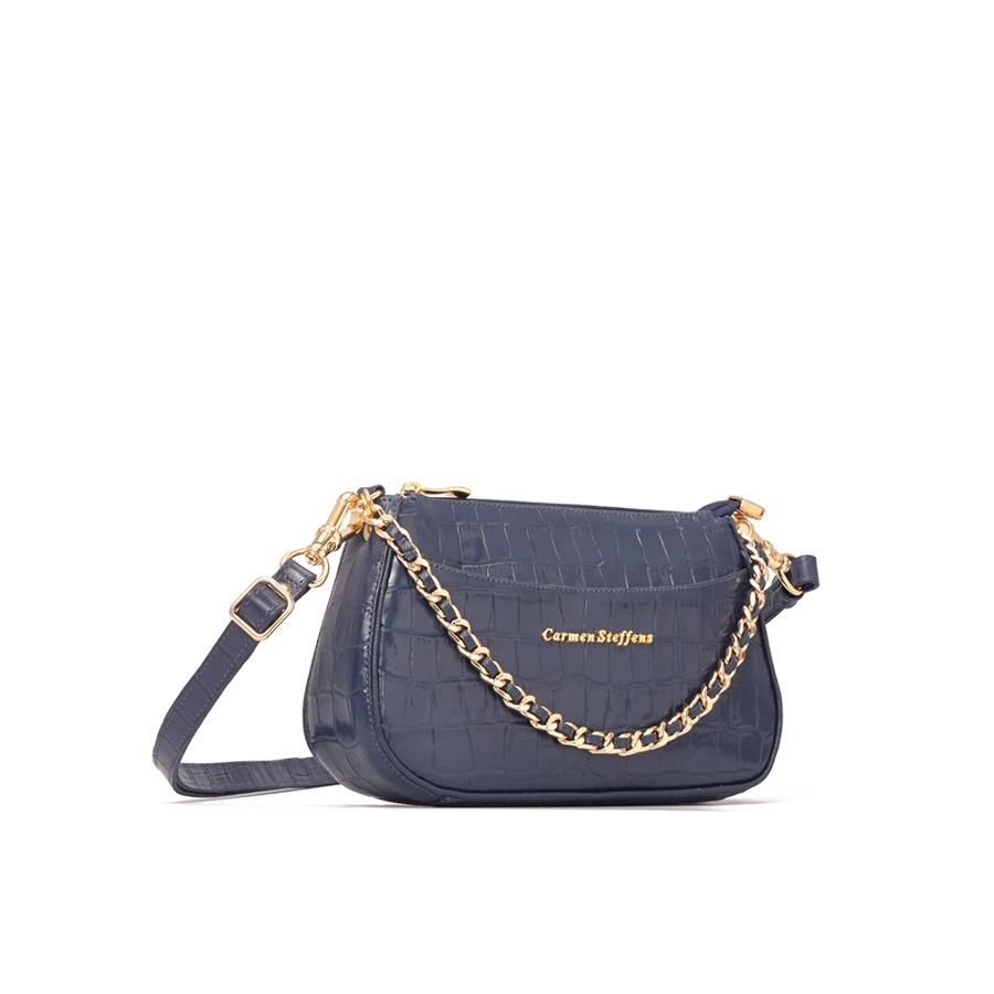 CARTERA AZUL CON CADENA CS