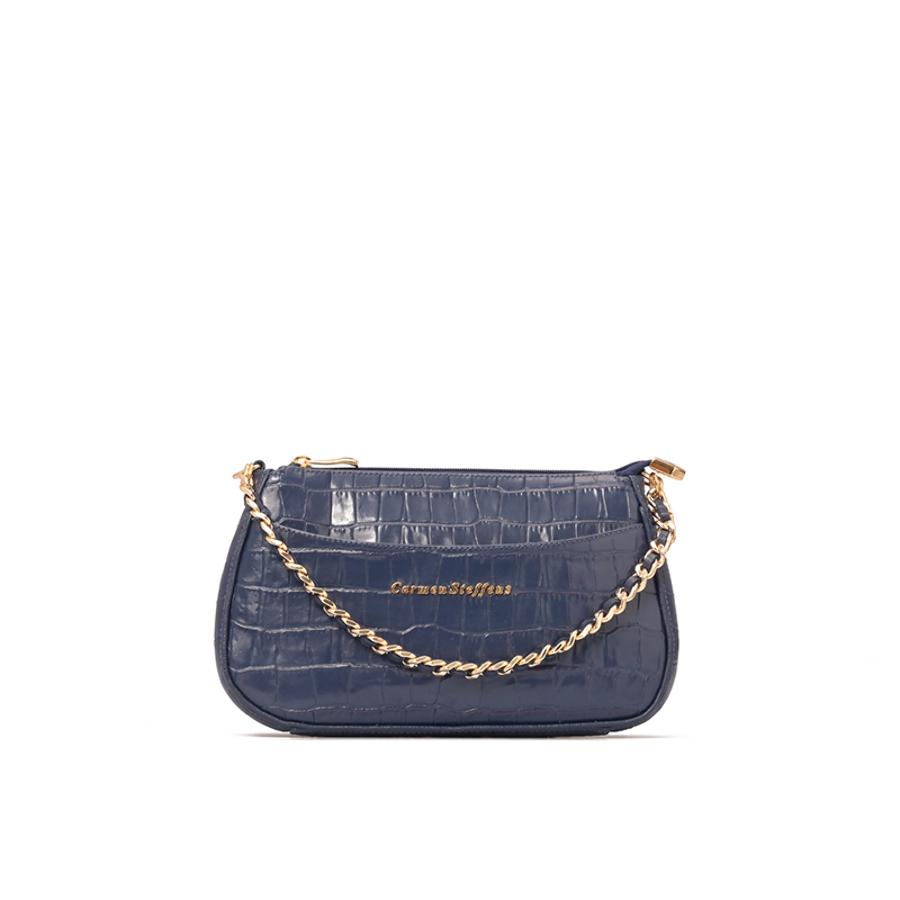 CARTERA AZUL CON CADENA CS