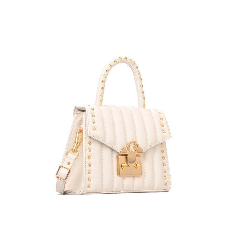 CARTERA BLANCO CON TACHAS CS