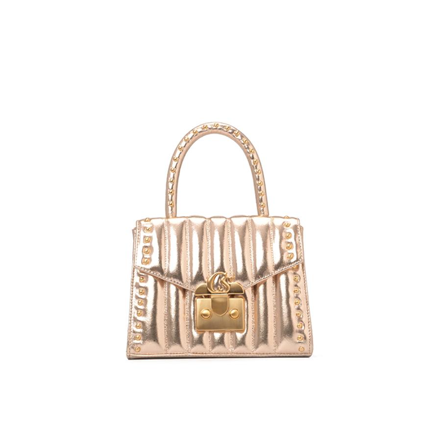 CARTERA DORADO CON TACHAS CS