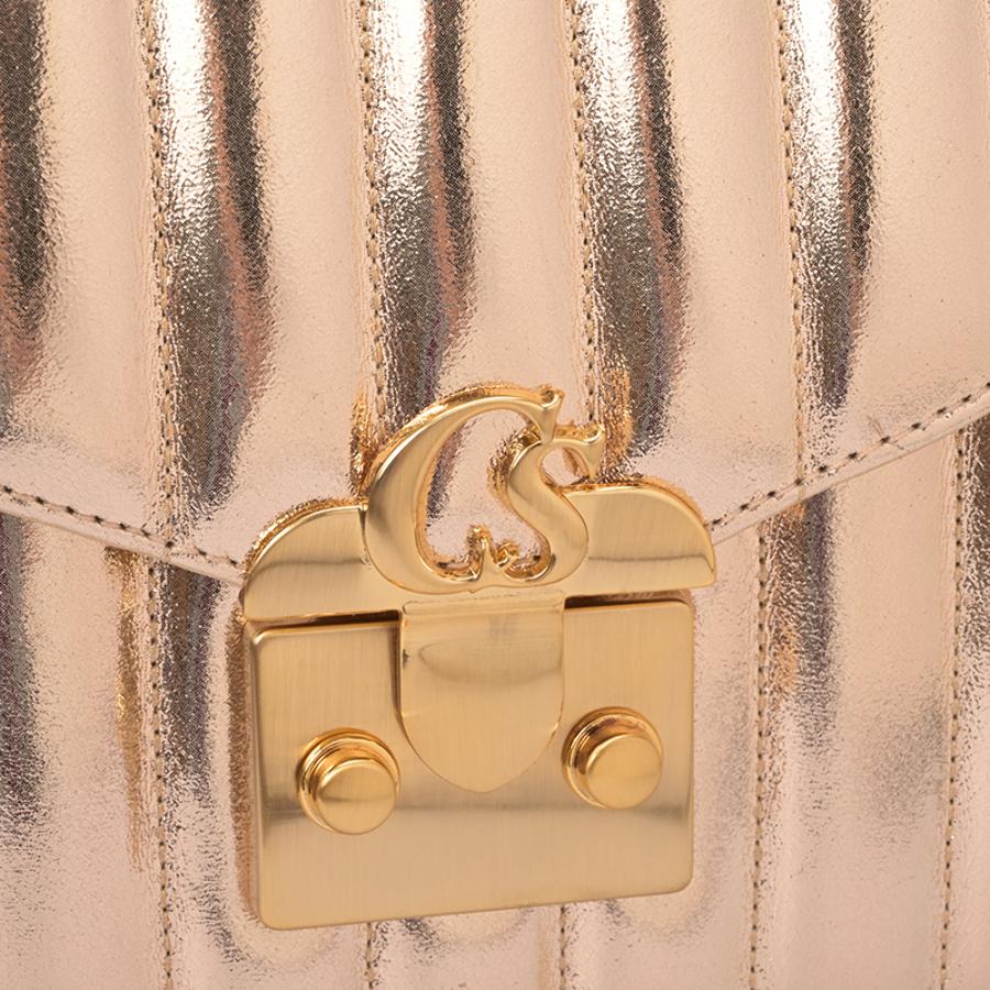 CARTERA DORADO CON TACHAS CS