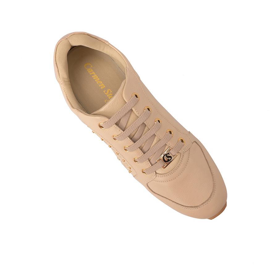 ZAPATILLA BEIGE CON TACHAS