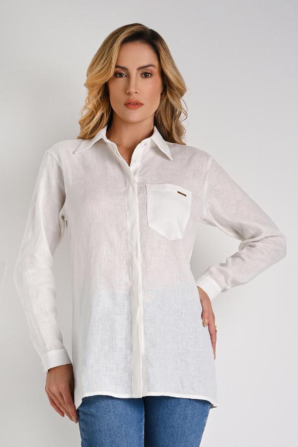 CAMISA LINO CON BOLSILLO