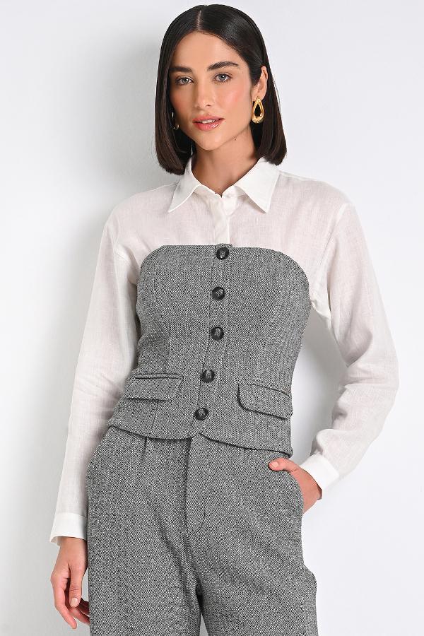 CAMISA LINO CON BOLSILLO