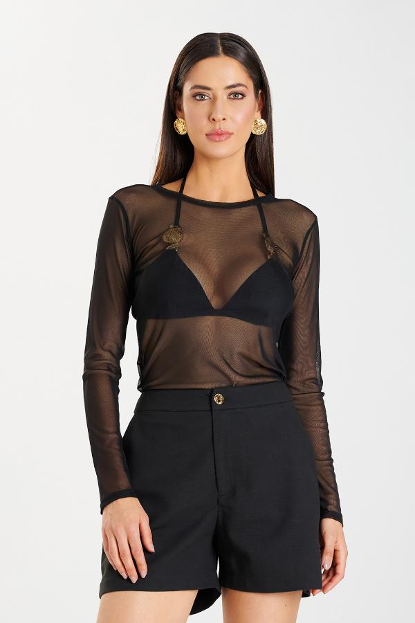 BLUSA CON TRANSPARENCIA CS