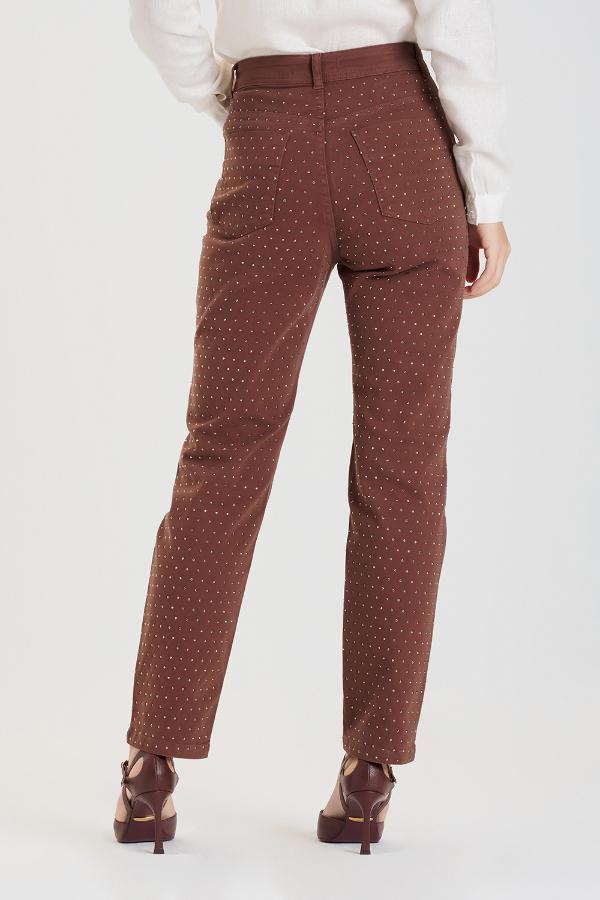 PANTALON MARRON CON BRILLOS CS