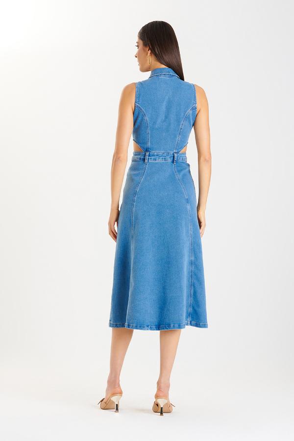 VESTIDO JEANS CON ABERTURA