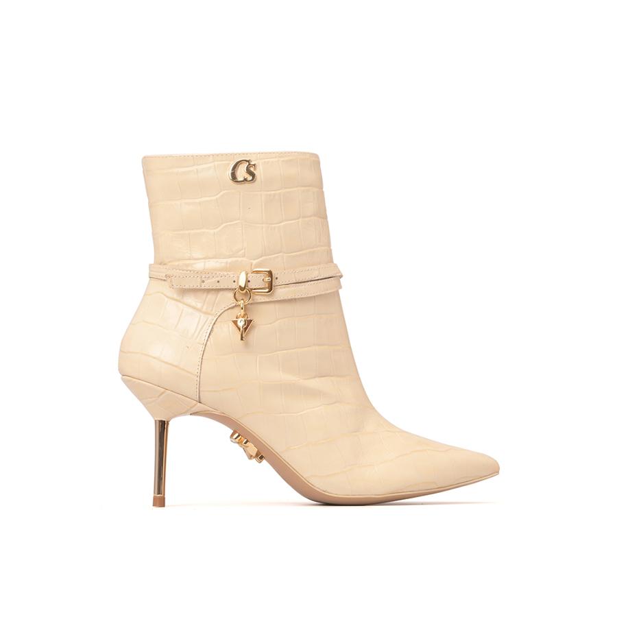 BOTA BEIGE CON TEXTURA