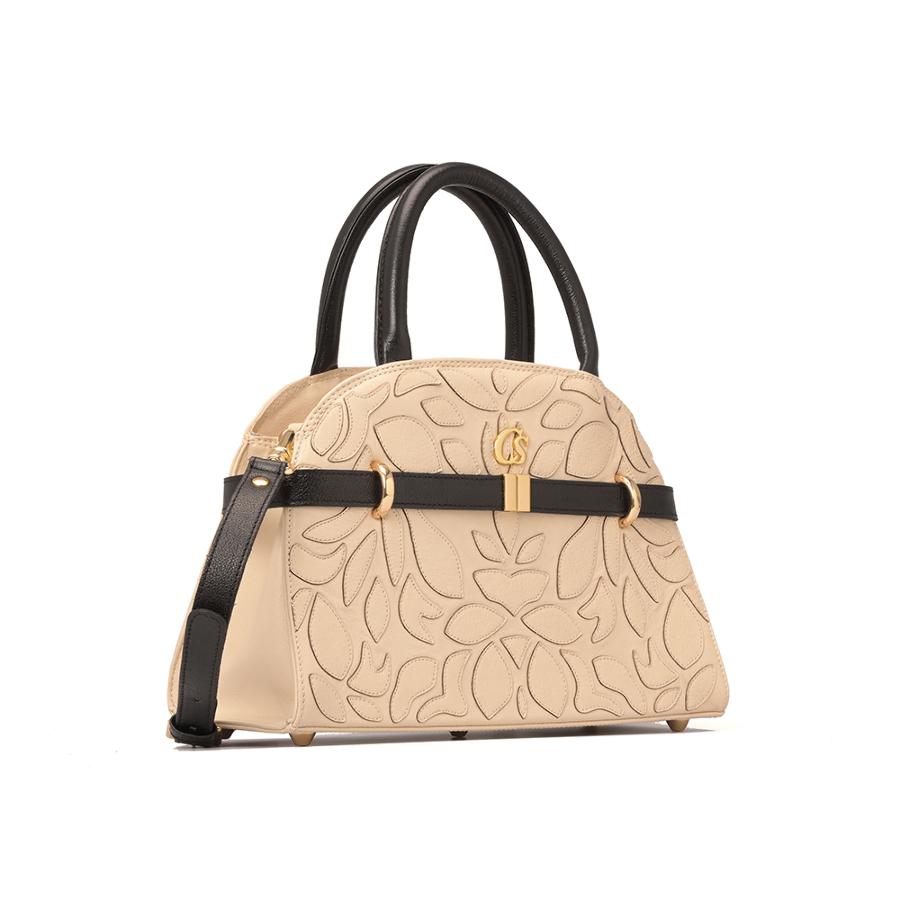 CARTERA BICOLOR CON ESTAMPADO